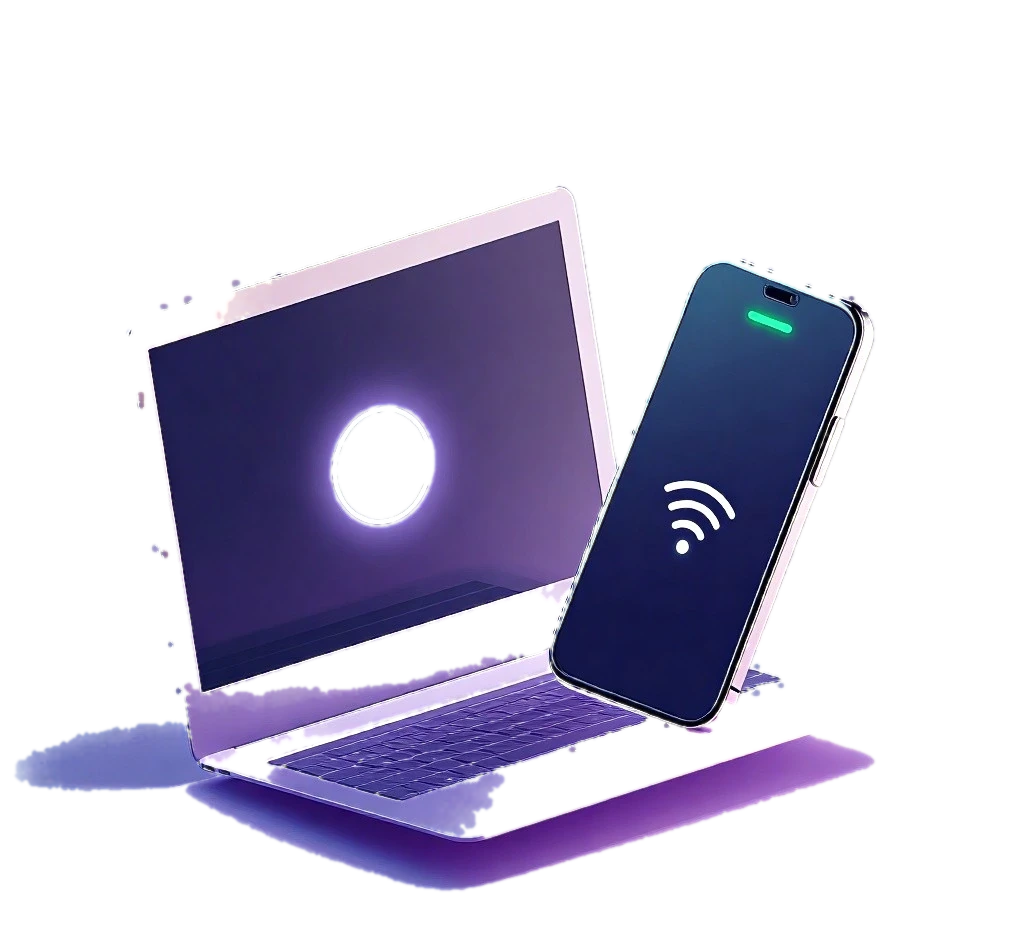 快连VPN 多平台客户端界面示意：手机端与电脑端一键连接全球节点